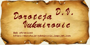 Doroteja Vukmirović vizit kartica